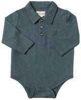 China Blue Seymour Polo Onesie by Me & Henry