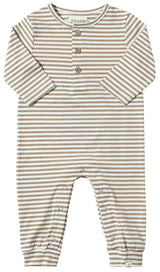 Mason Romper - Taupe/White Stripe by Me & Henry