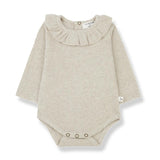 Vera Collar Bodysuit - Oatmeal by 1+ in the family