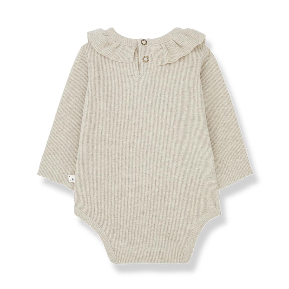 Vera Collar Bodysuit - Oatmeal by 1+ in the family