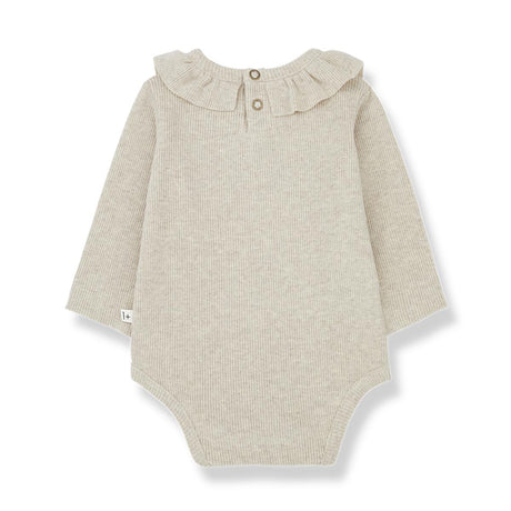 Vera Collar Bodysuit - Oatmeal by 1+ in the family