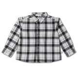 Organic Collared Long Sleeve Shirt- Plaid Checks by Makemake