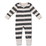 Organic 2-Way Zip Romper- Bold Stripes by Makemake