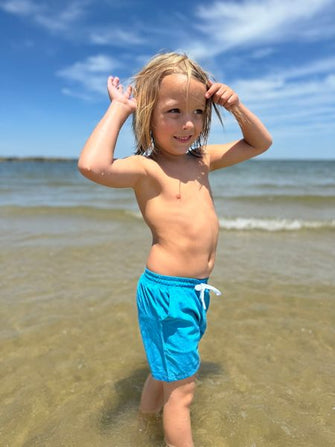 SPLASH Teal Swim Shorts by Me & Henry