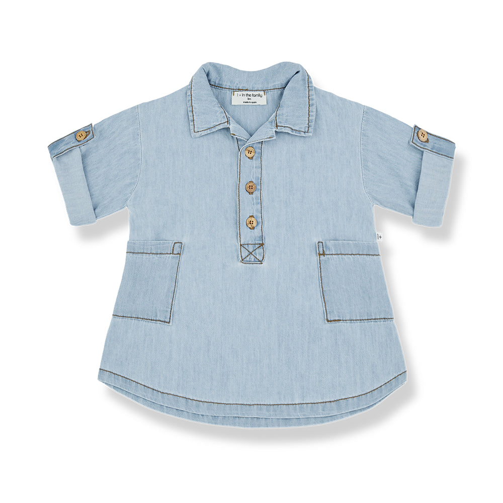 camila denim dress by 1+ in the family