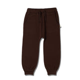 Organic Fleece Jogger Pants - Dark Brown by Makemake