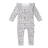 Organic Ruffle Full Sleeve Romper - Wildvine by Makemake