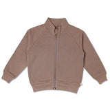 Organic Fleece Zipper Jacket- Taupe by Makemake