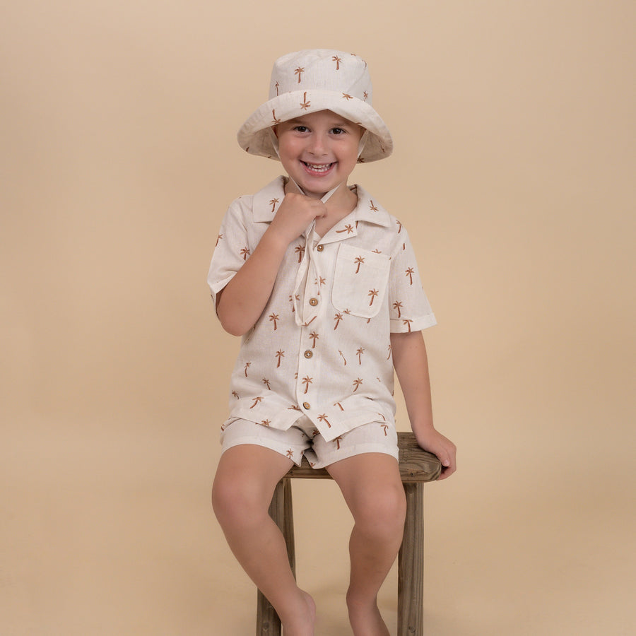 Organic Shirt & Shorts Set - Palm by Makemake