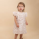 Organic Short Sleeve Flutter Dress - Petit Floral by Makemake