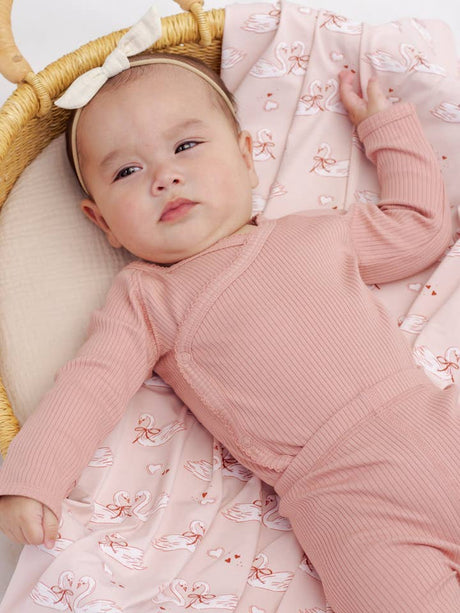 Side Snap Bodysuit || Pink by Quincy Mae