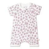 Organic Short Zip Romper - Poppy by Makemake