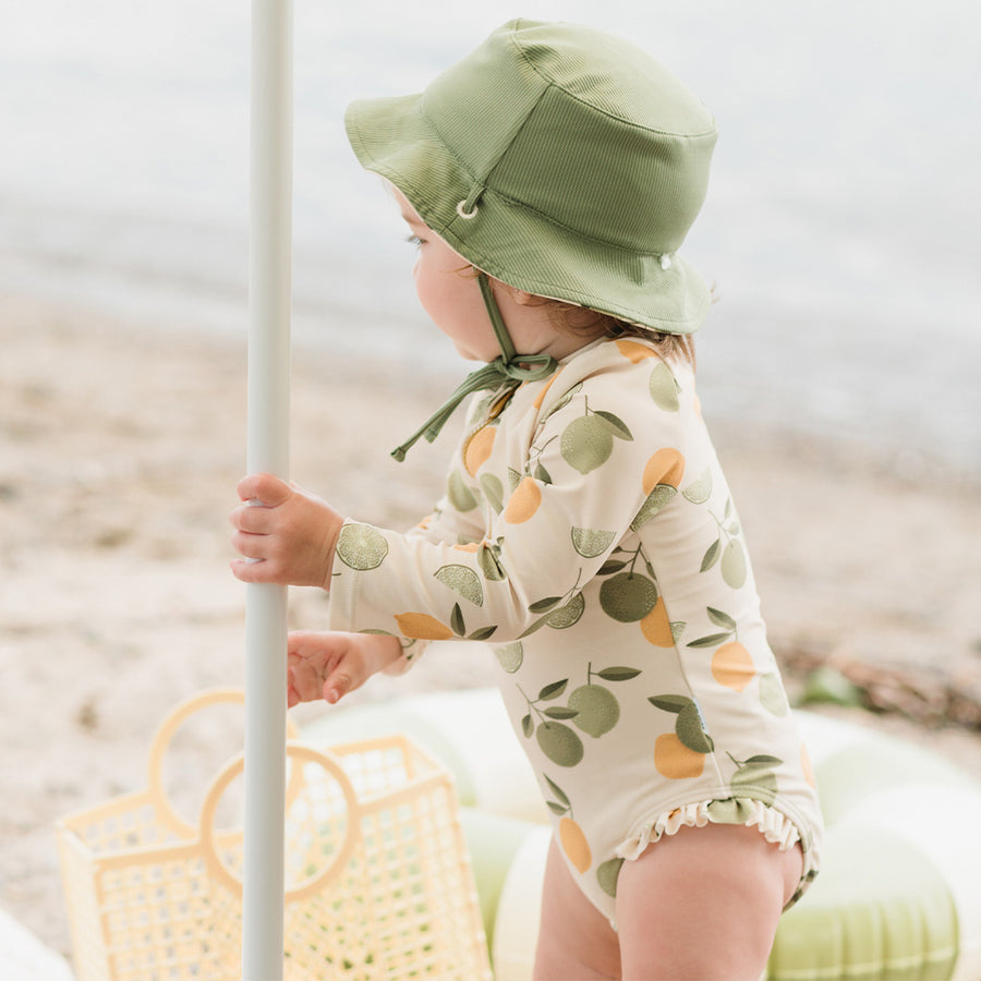 Citrus Print Reversible Sun Hat by Petit Lem