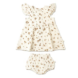 Organic Button Flutter Dress - Bohemia by Makemake