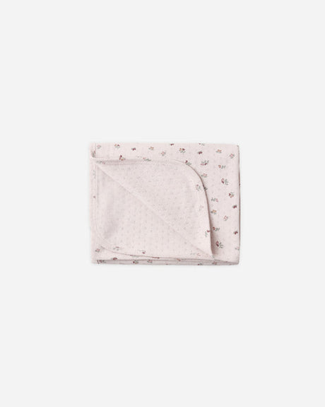 Pointelle Baby Blanket || Heart Ditsy by Quincy Mae