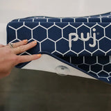 Puj Pad Armrest with Suction Cups in Navy Honeycomb