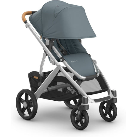 UPPAbaby Vista V3 stroller in Callum, three-quarter right view with sunshade