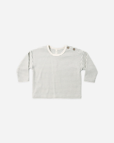 Long Sleeve Tee || Laurel Microstripe by Quincy Mae