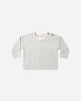 Long Sleeve Tee || Laurel Microstripe by Quincy Mae