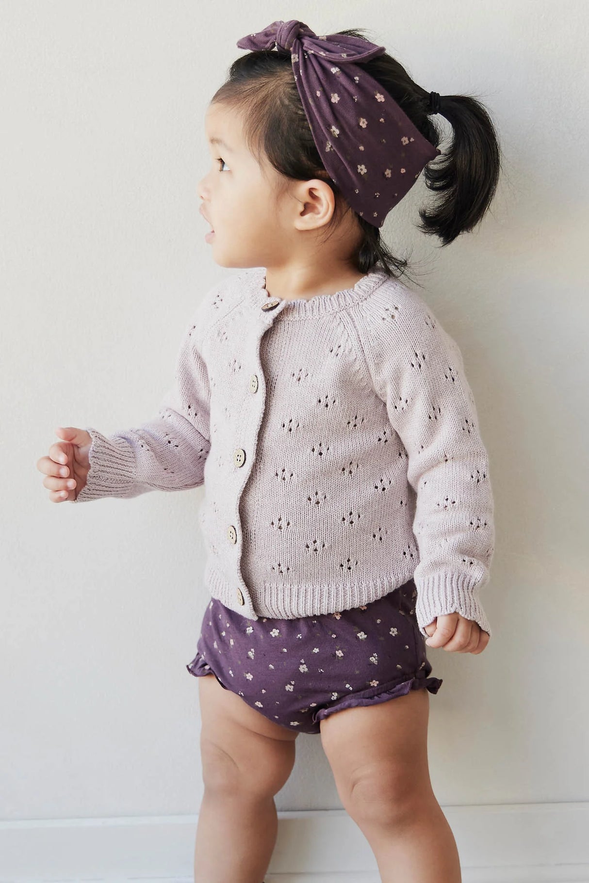 Organic Cotton Frill Bloomers - Goldie Huckleberry Sparse by Jamie Kay