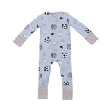 2-Way Zipper Romper - Sports Ball Blue by Angel Dear