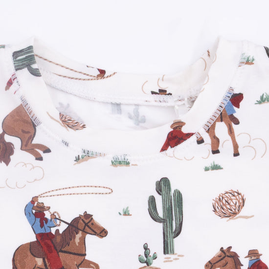 Short Sleeve Loungewear Set- Buckaroo Western by Angel Dear