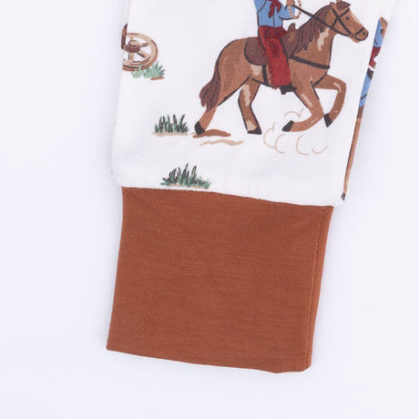 Short Sleeve Loungewear Set- Buckaroo Western by Angel Dear