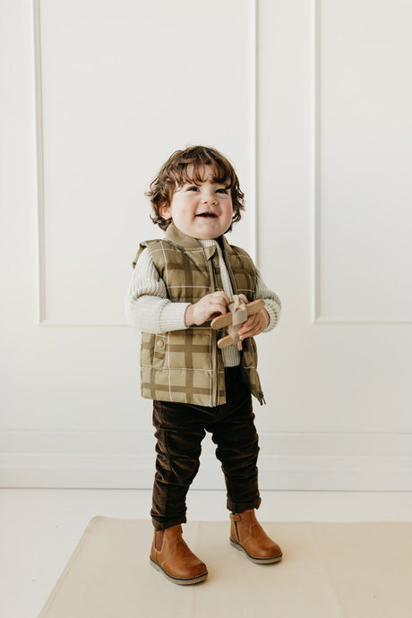 Taylor Vest - Isaiah Check Balm by Jamie Kay