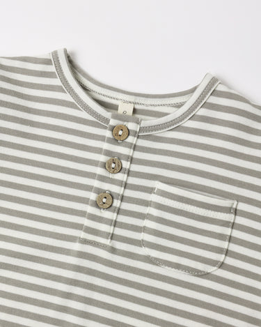 Long Sleeve Pocket Jumpsuit || Laurel Stripe by Quincy Mae