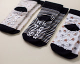 Carey - Non-Slip Baby Socks with Stripes, Polka Dots, Stars by squid socks