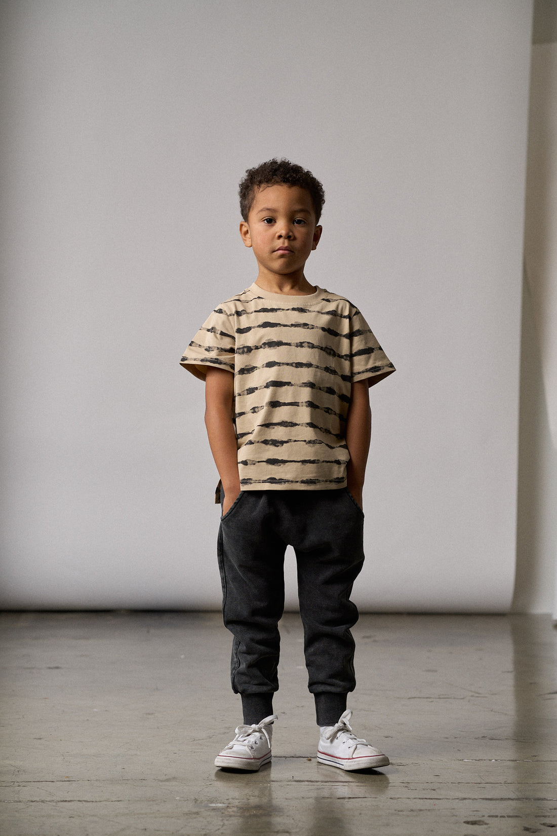 Acid Wash Jogger- Black by Little Bipsy