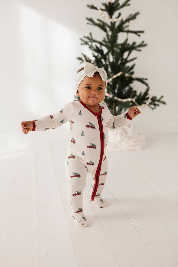 Footie Romper- Christmas Truck by babysprouts