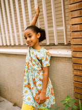 Short Sleeve Twirl Dress- Daisy Deluxe by Tea