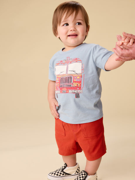 Fire Truck Graphic Tee- Cloud by Tea Collection