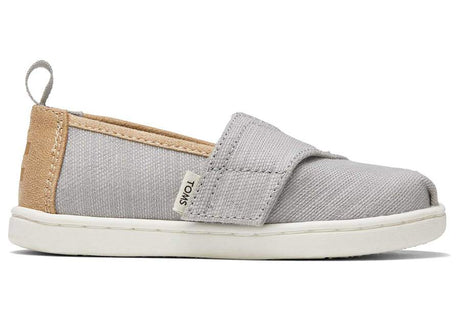 Kids Tiny Grey Woven Alpargata by TOMS