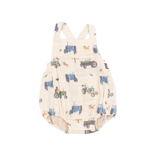 Retro Sunsuit - Tractors and Friends Uni by Angel Dear