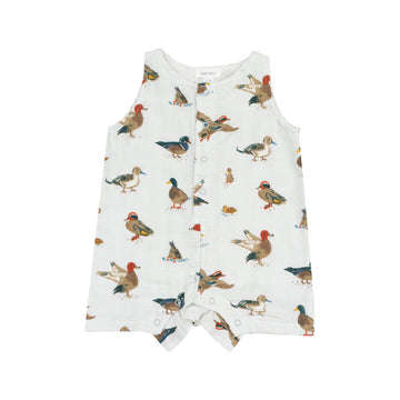 Sleeveless Shortie Romper - Ducks by Angel Dear