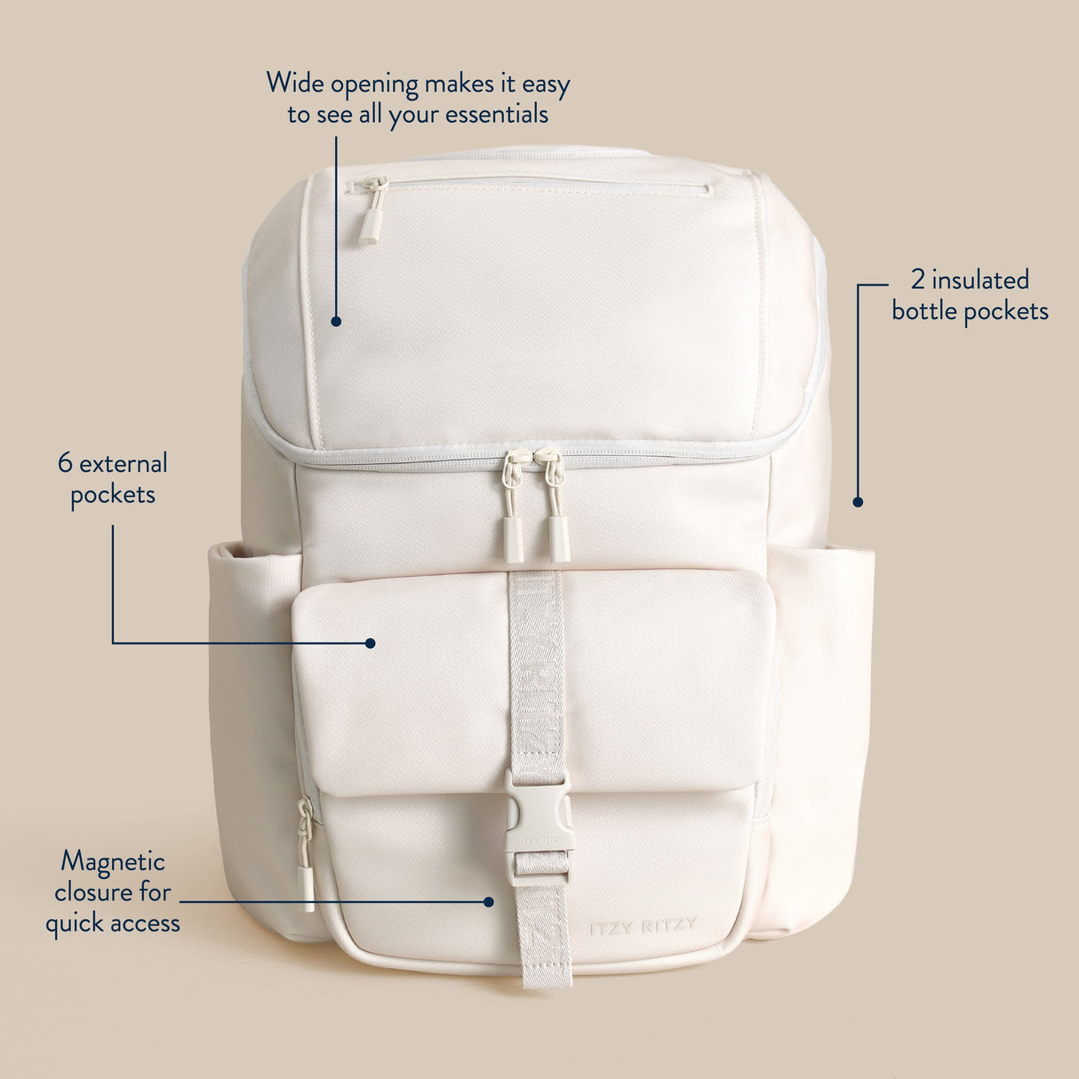 Belong Bucket Backpack- Cream by Itzy Ritzy