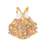 Ruffle Sunsuit- Botanical Retro Floral by Angel Dear