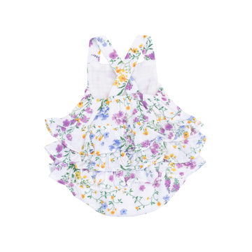 Ruffle Sunsuit - Cottage Climbing Floral by Angel Dear