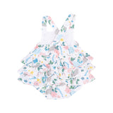 Ruffle Sunsuit - Narwhal Floral by Angel Dear