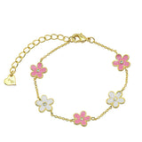 Flower CZ Station Bracelet by Lily Nily