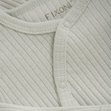 Long Sleeve Rib Romper - Mineral Gray by Fixoni