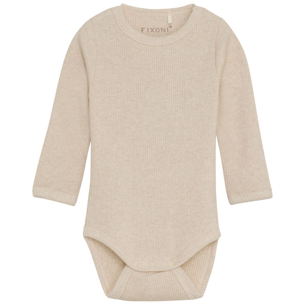 Long Sleeve Rib Body - Tapioca by Fixoni