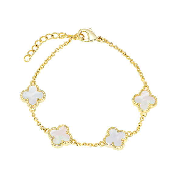 Mother of Pearl Clover Bracelet by Lily Nily