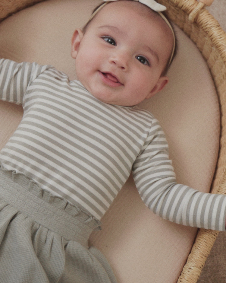 Jersey Bodysuit Laurel Stripe by Quincy Mae