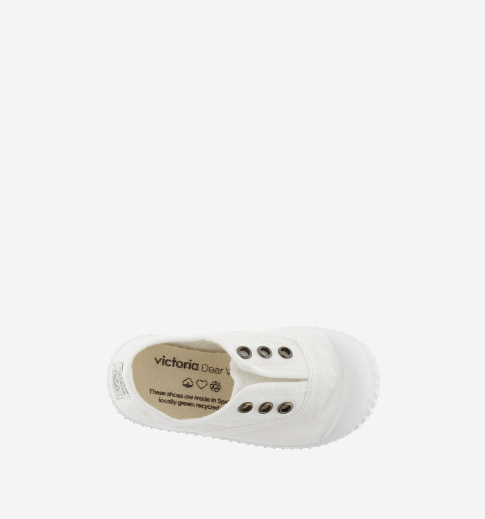 Inglesa Drec Canvas Elastic- Blanco by Victoria Shoes
