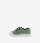 INGLESA DREC® CANVAS PLIMSOLL ELASTIC - JADE by Victoria Barefoot