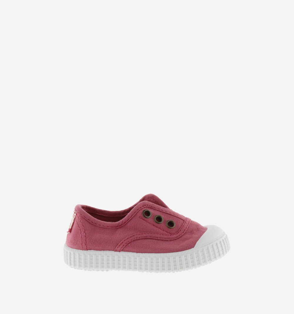 INGLESA DREC® CANVAS PLIMSOLL ELASTIC - FRAMBUESA by Victoria Barefoot