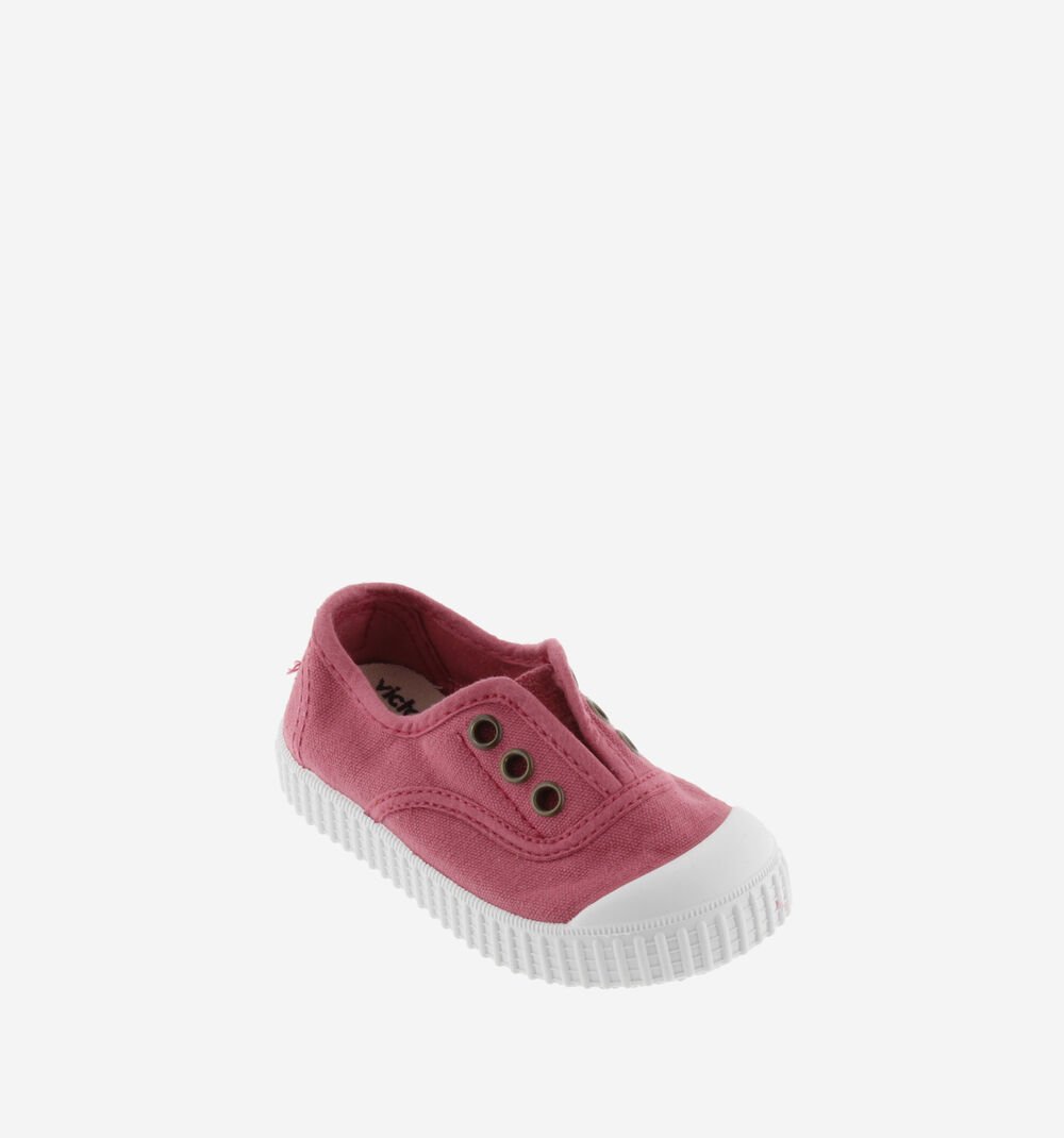 INGLESA DREC® CANVAS PLIMSOLL ELASTIC - FRAMBUESA by Victoria Barefoot